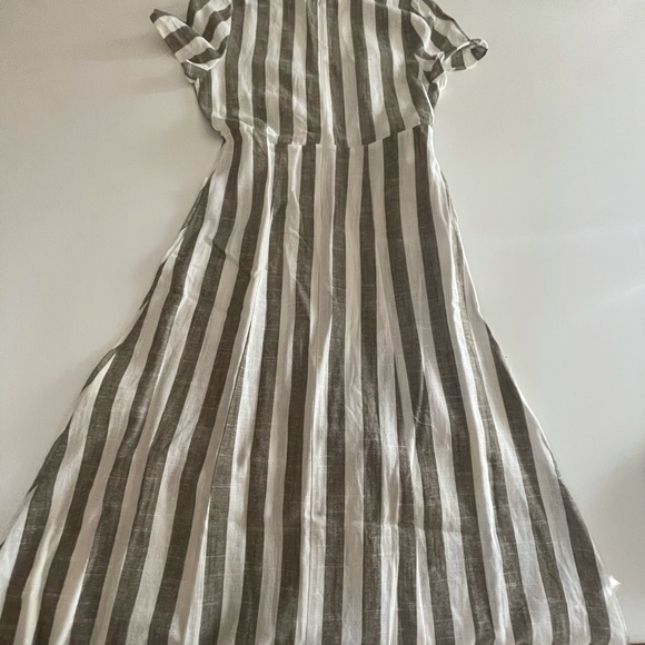 Linen Striped Midi Dress - Picture 6 of 11